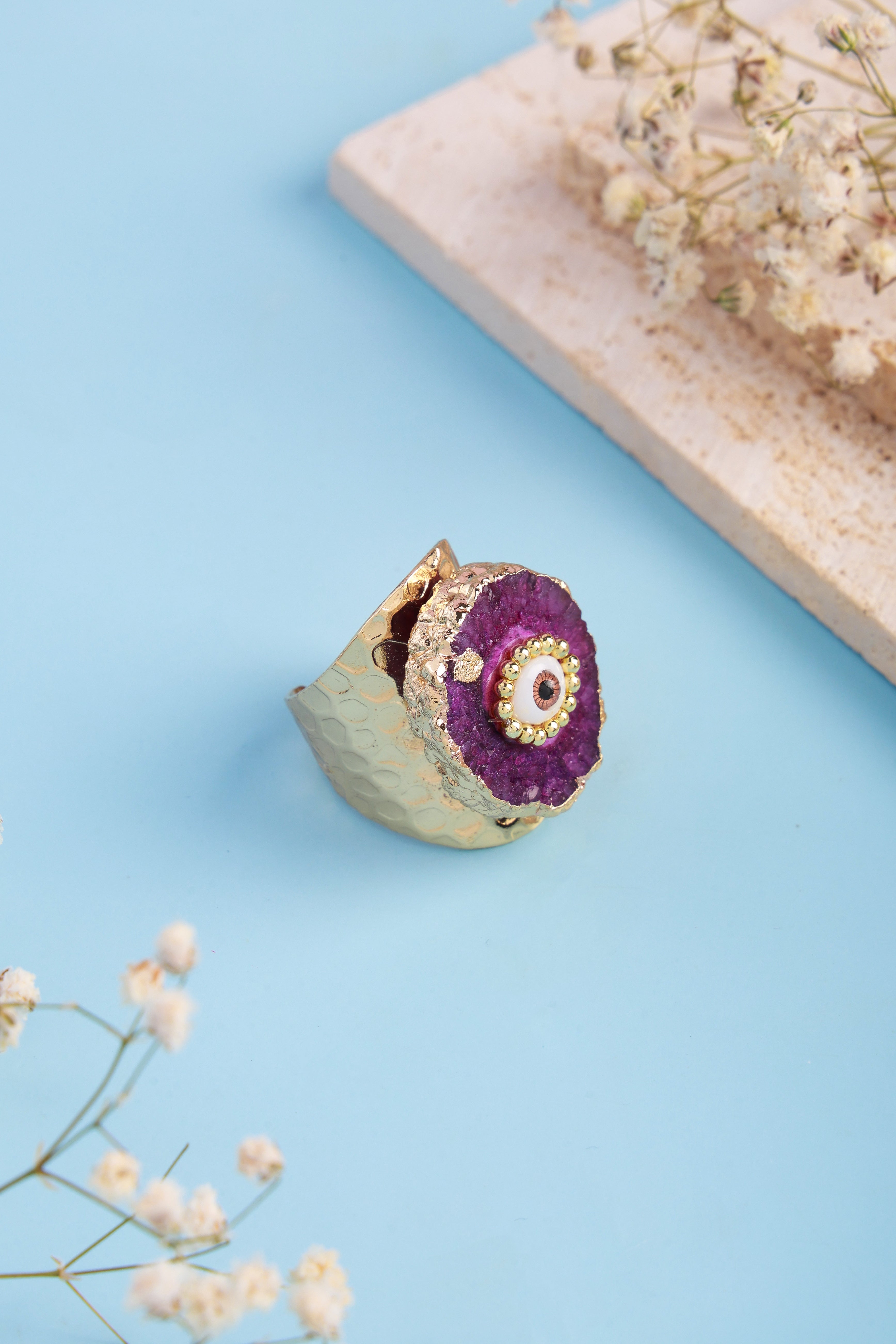 Purple Eyedra Ring