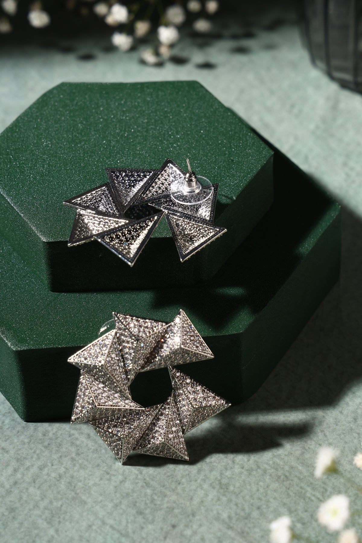 Astrielle Geometric Halo Earrings
