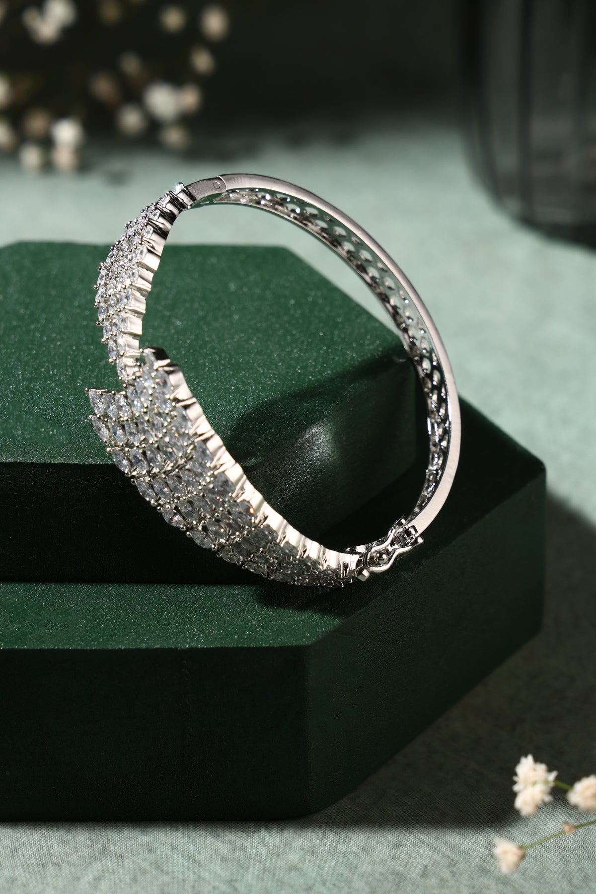 Celeste Crystal Leaf Bracelet