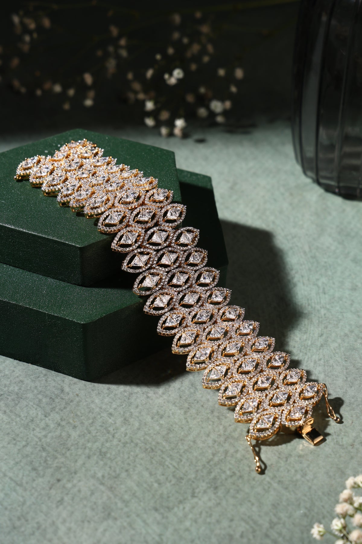 Aurelia Golden Crystal Link Bracelet
