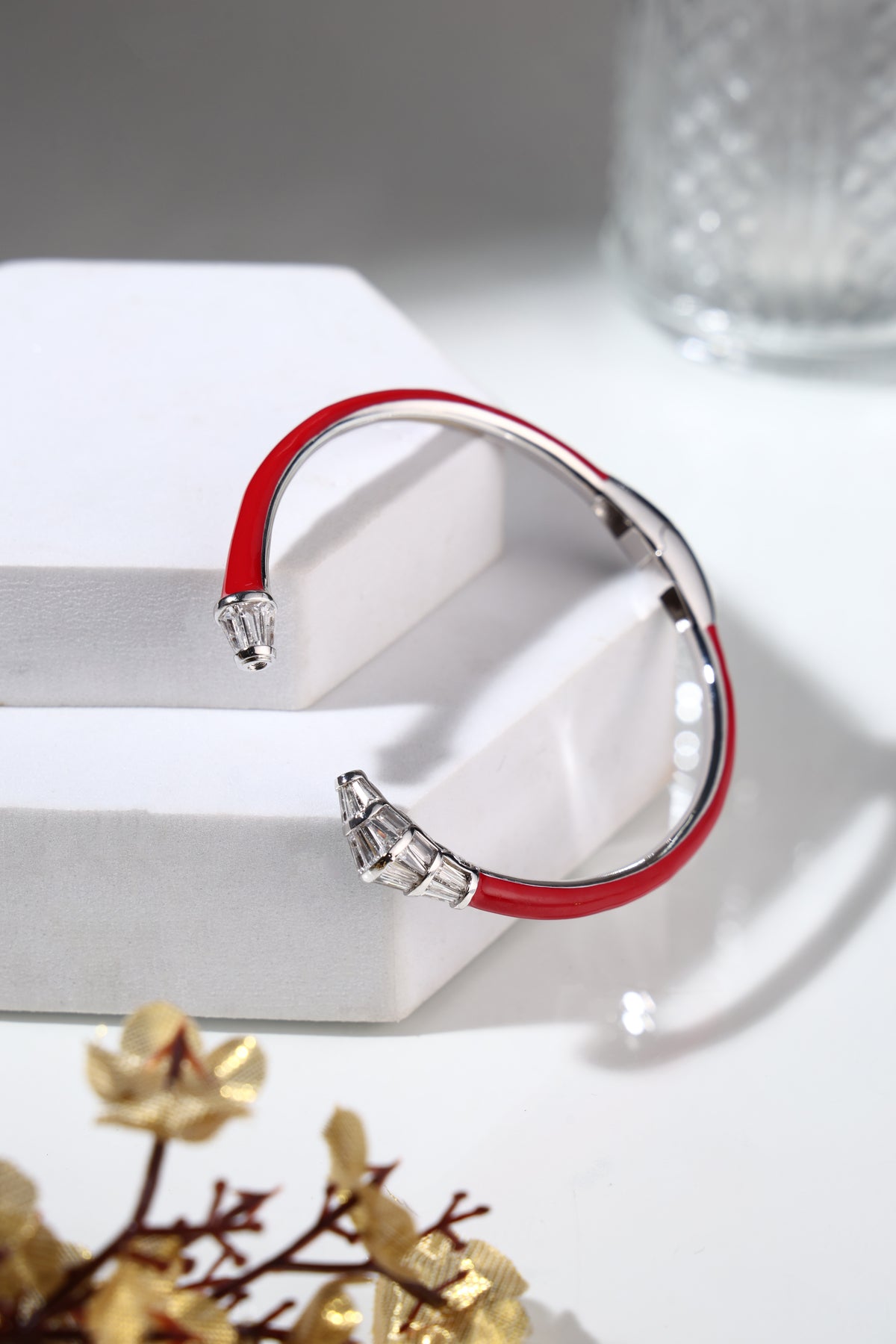 Scarlet Edge Crystal Cuff