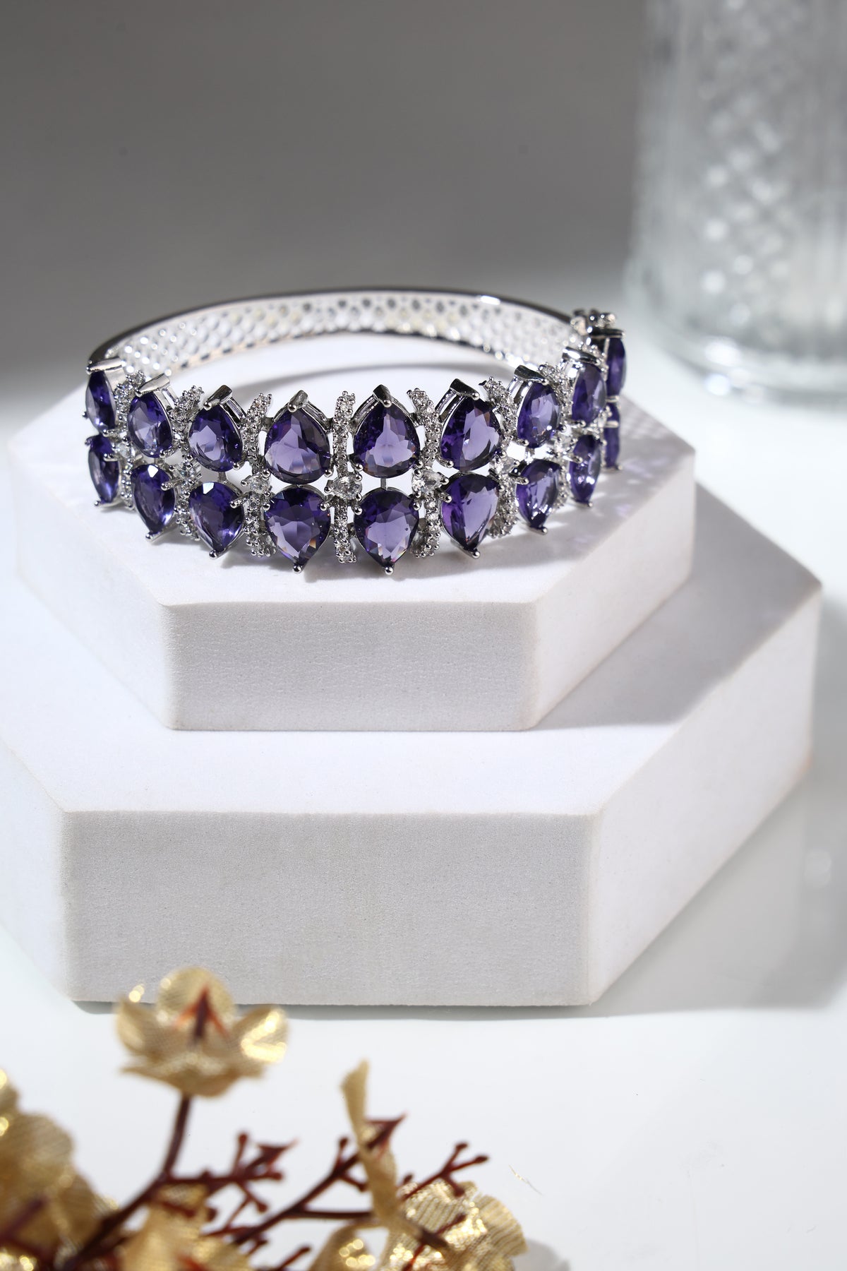 Amethyst Royale Crystal Bangle