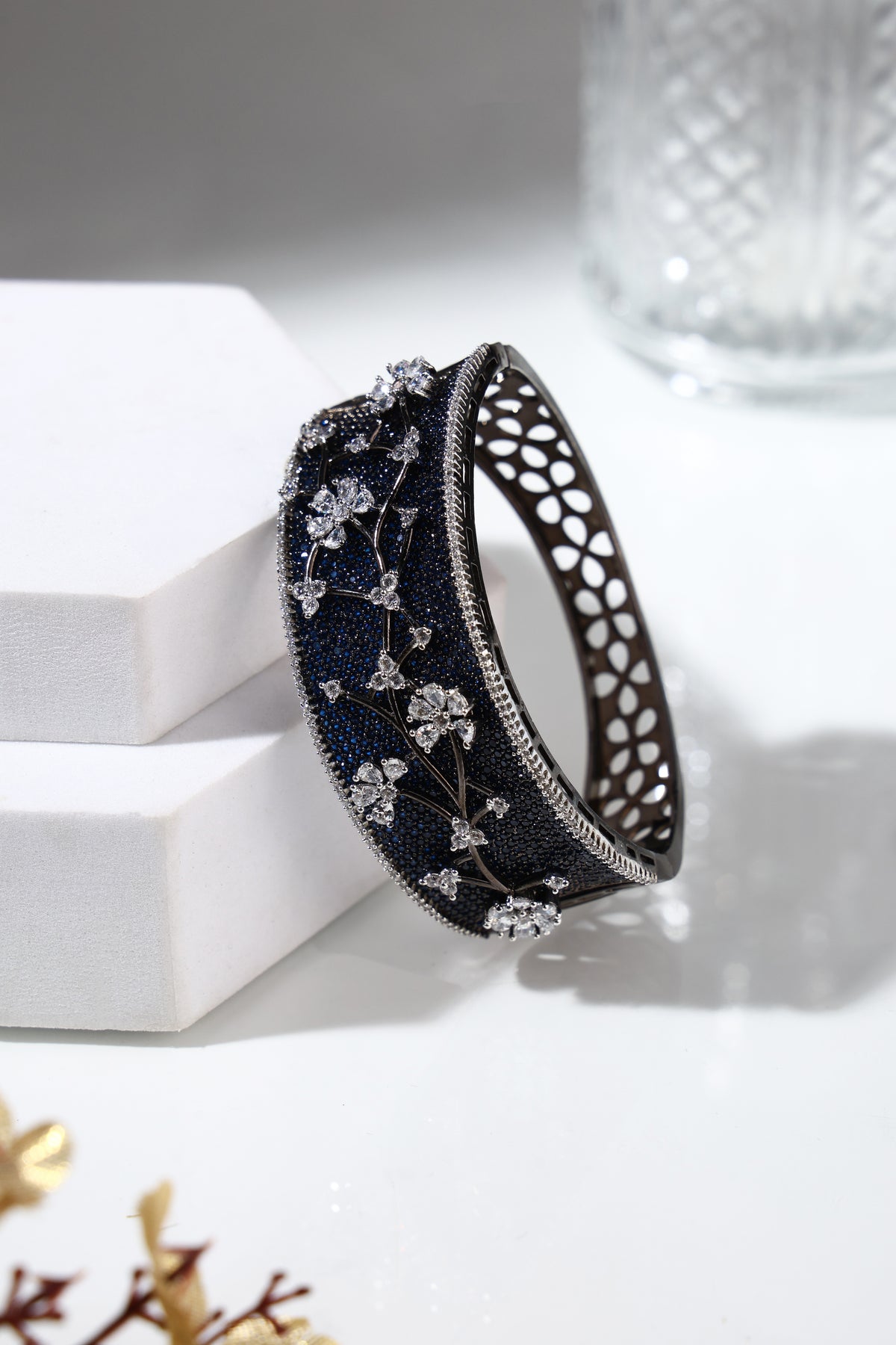 Midnight Bloom Crystal Bracelet
