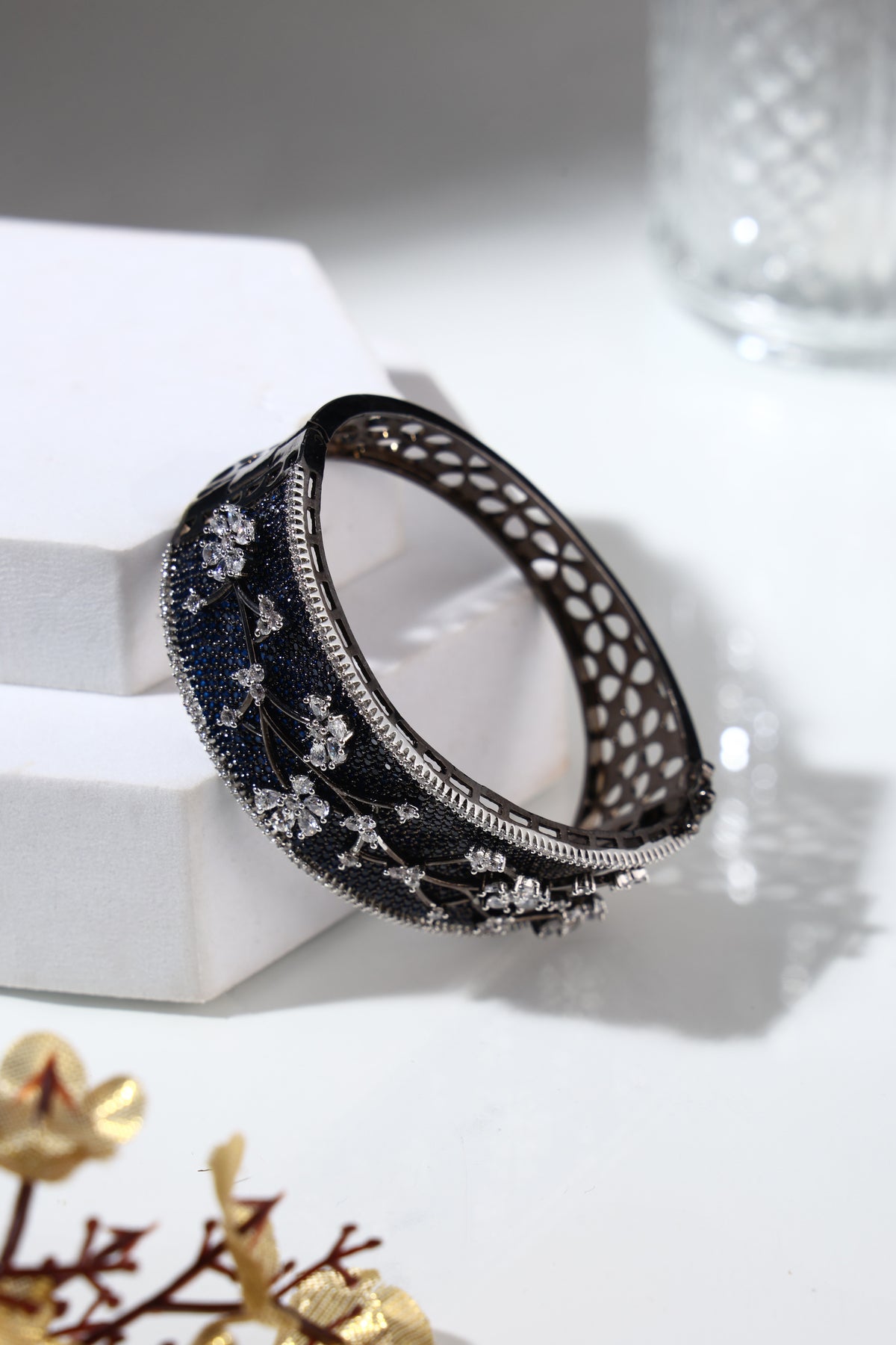 Midnight Bloom Crystal Bracelet