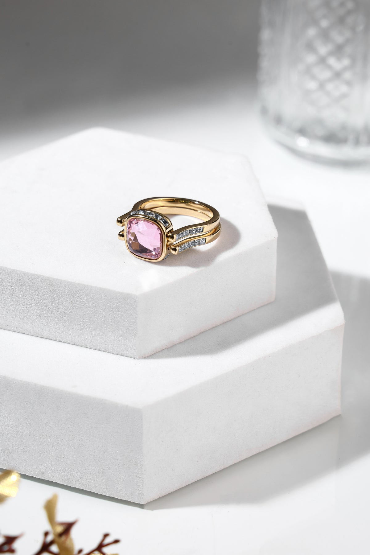 Blush Radiance Statement Ring