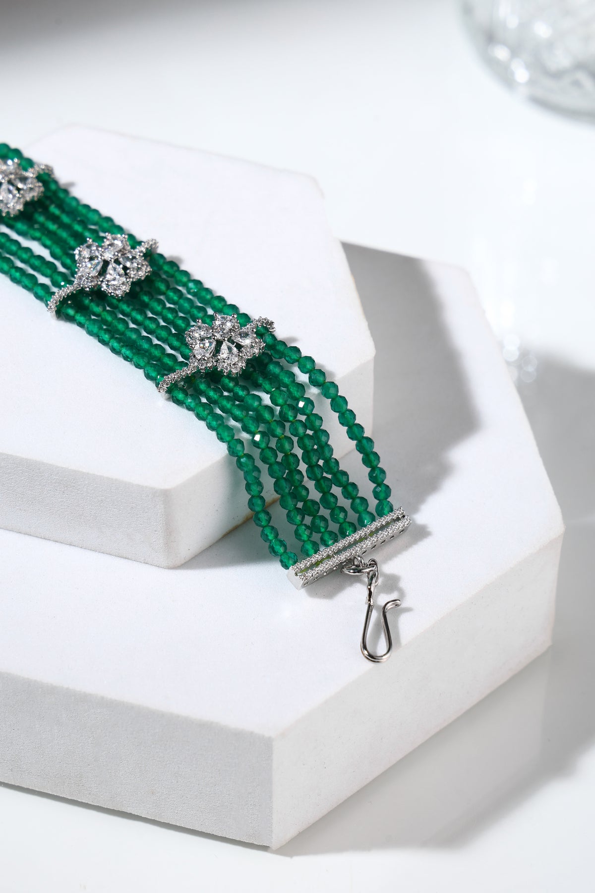 Emerald Elegance Crystal Bracelet