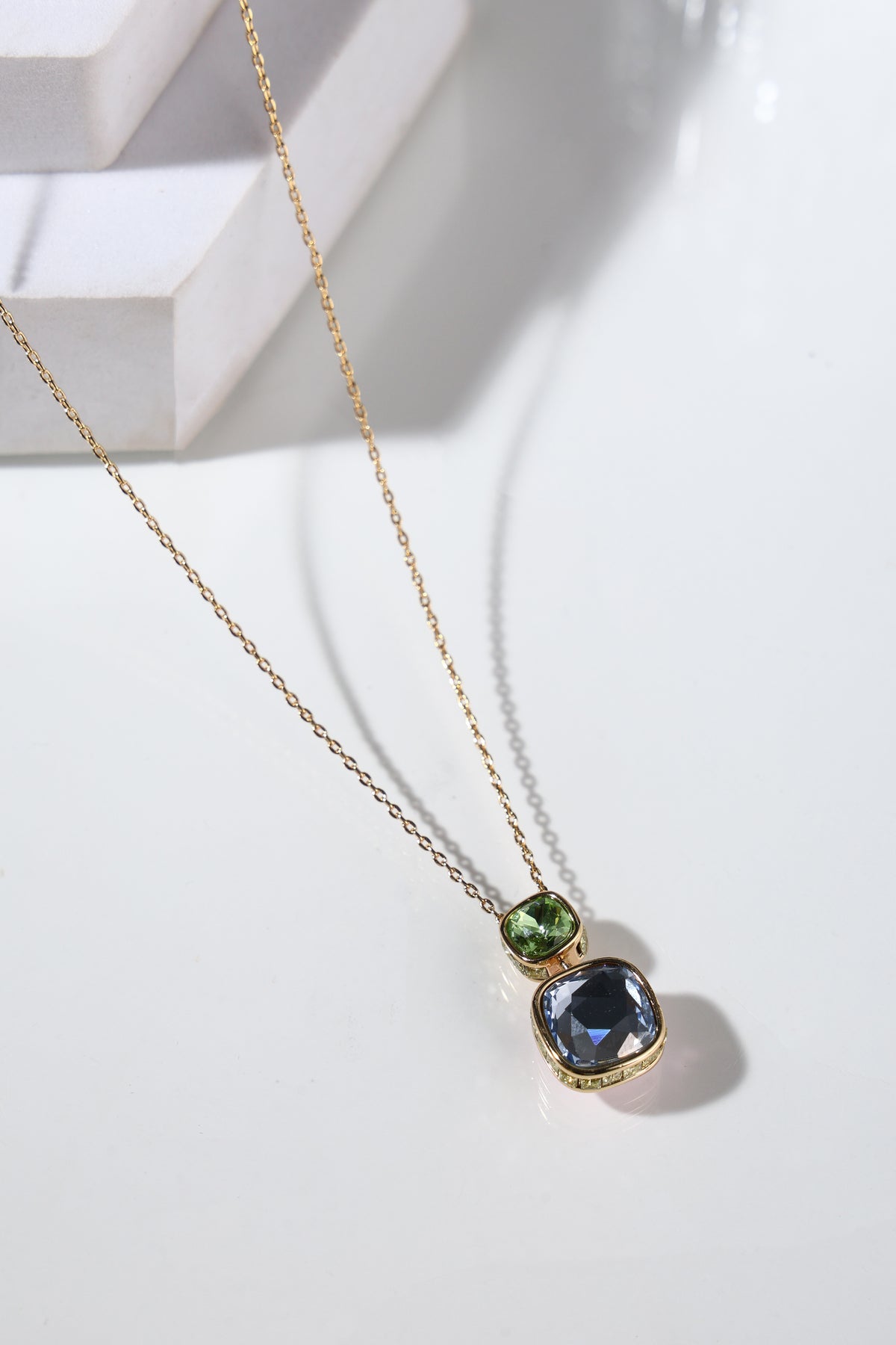 Serena Dual-Tone Gemstone Pendant Necklace