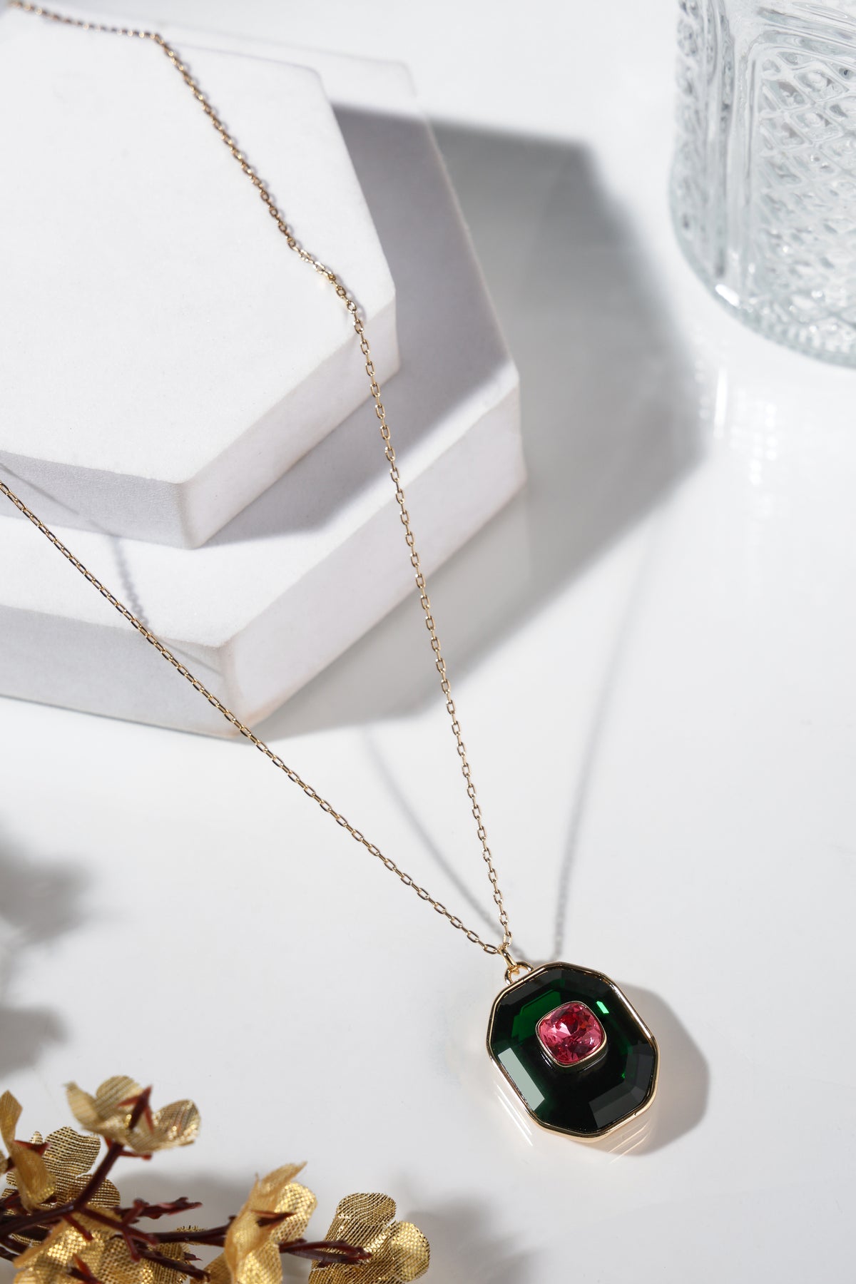 Noir Emerald Statement Pendant