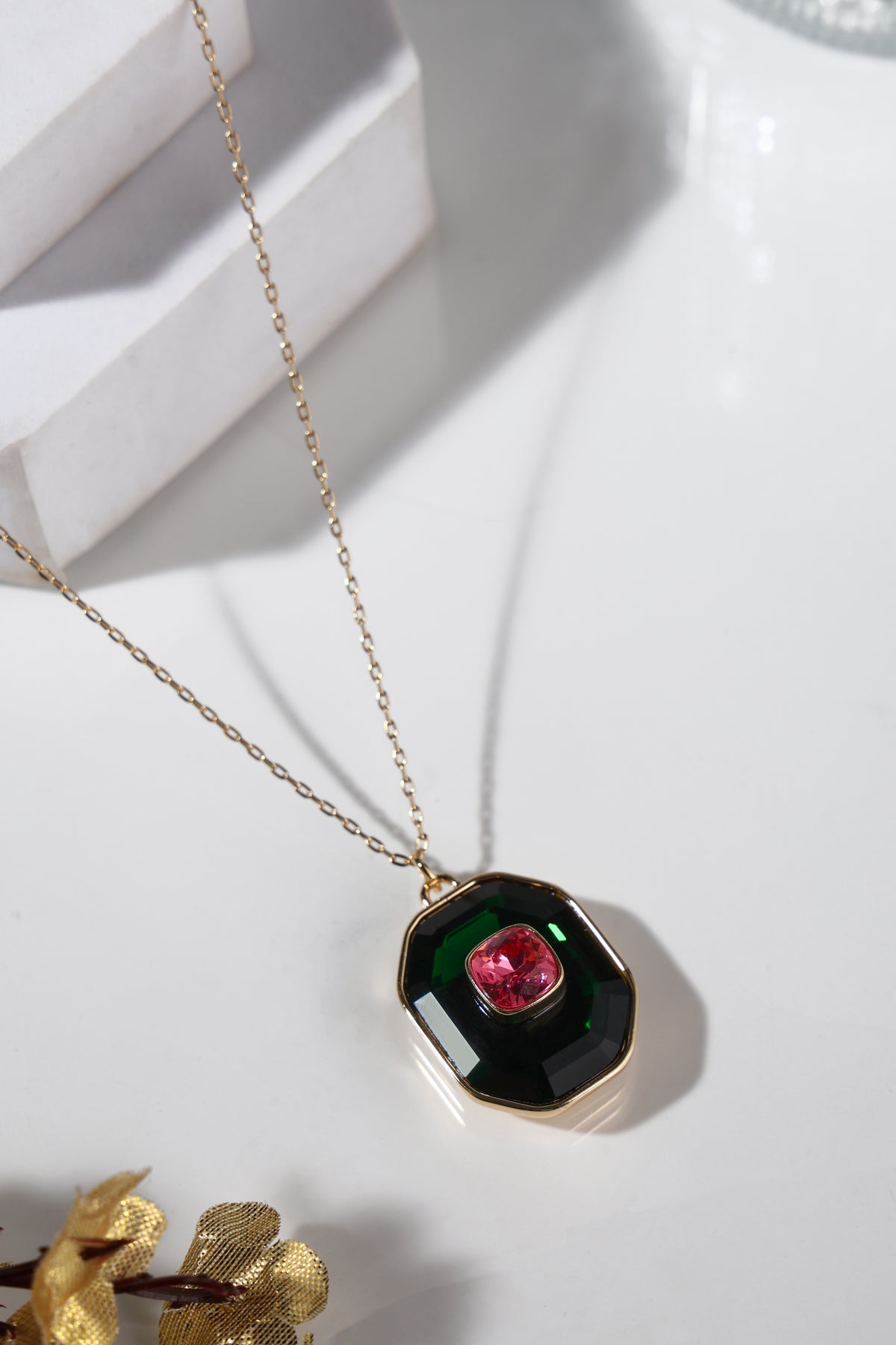 Noir Emerald Statement Pendant