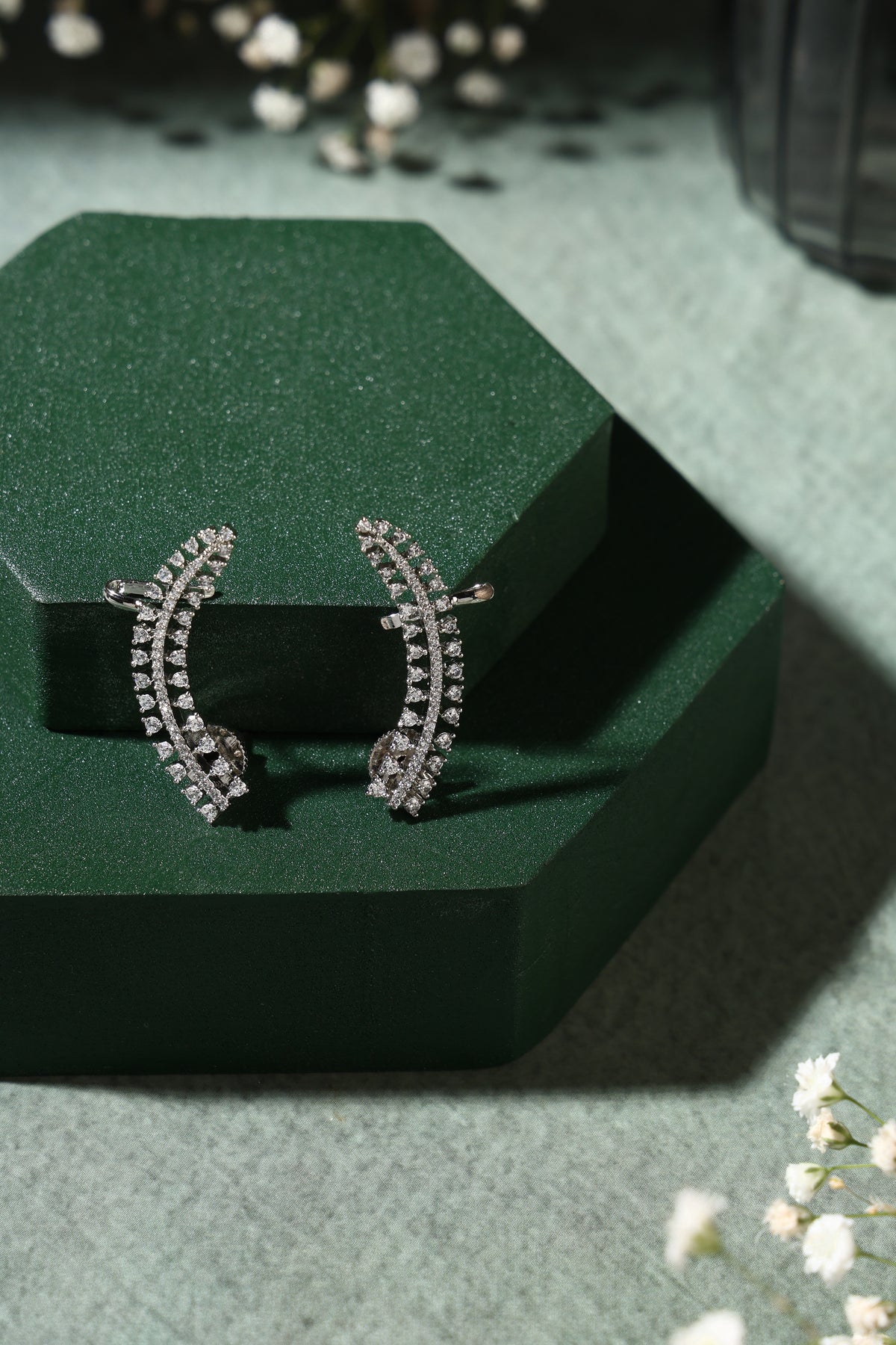 Astrid Curved Crystal Ear Crawlers