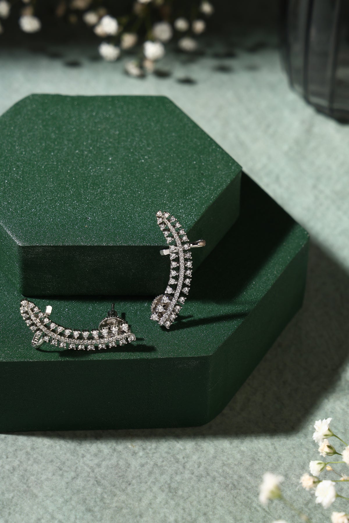 Astrid Curved Crystal Ear Crawlers