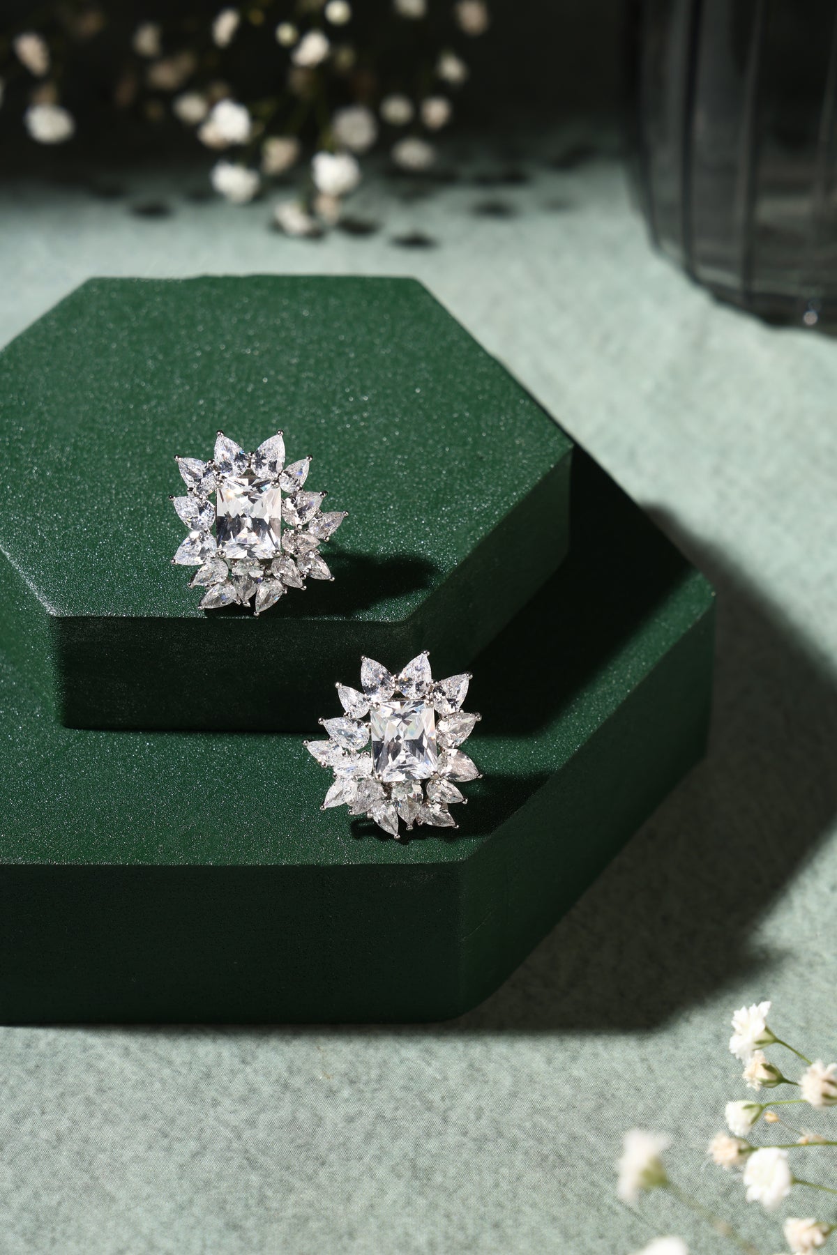 Celestia Crystal Bloom Stud Earrings