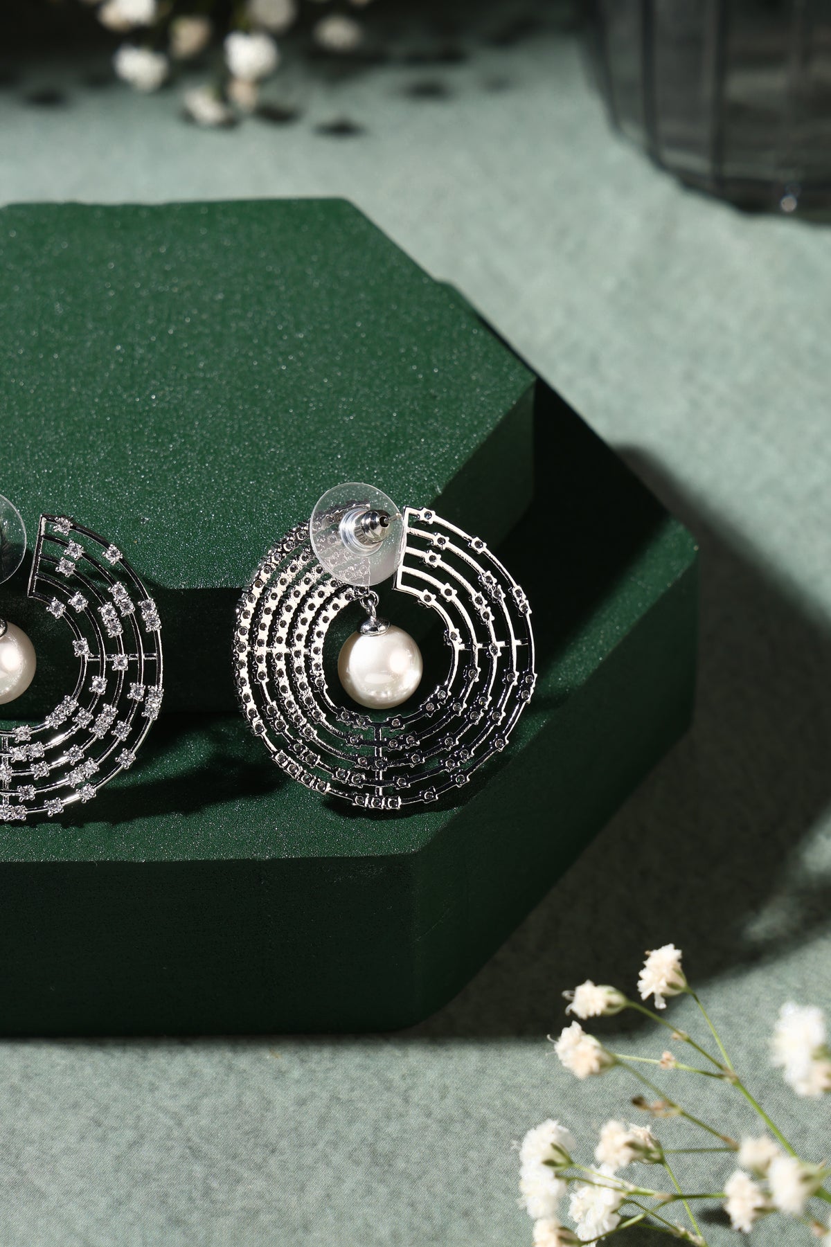 Orion Pearl Spiral Earrings