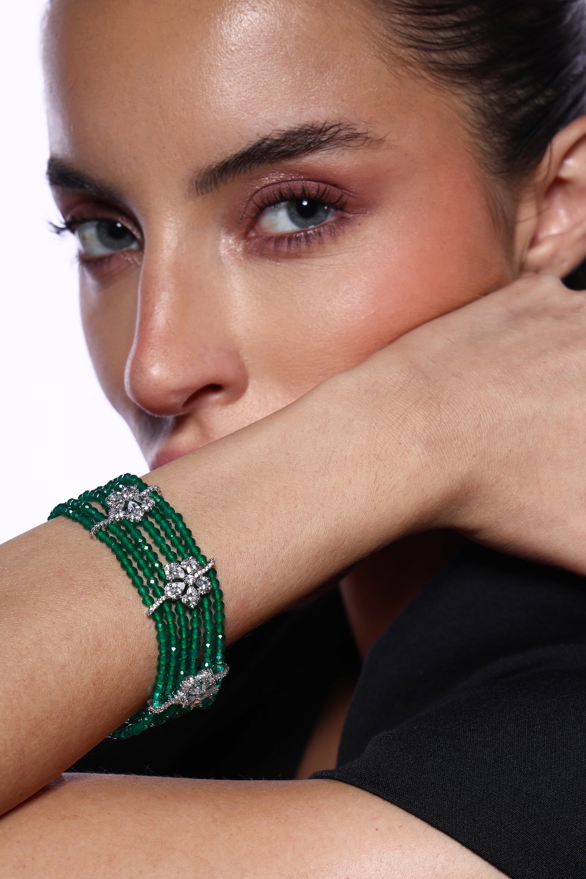 Emerald Elegance Crystal Bracelet