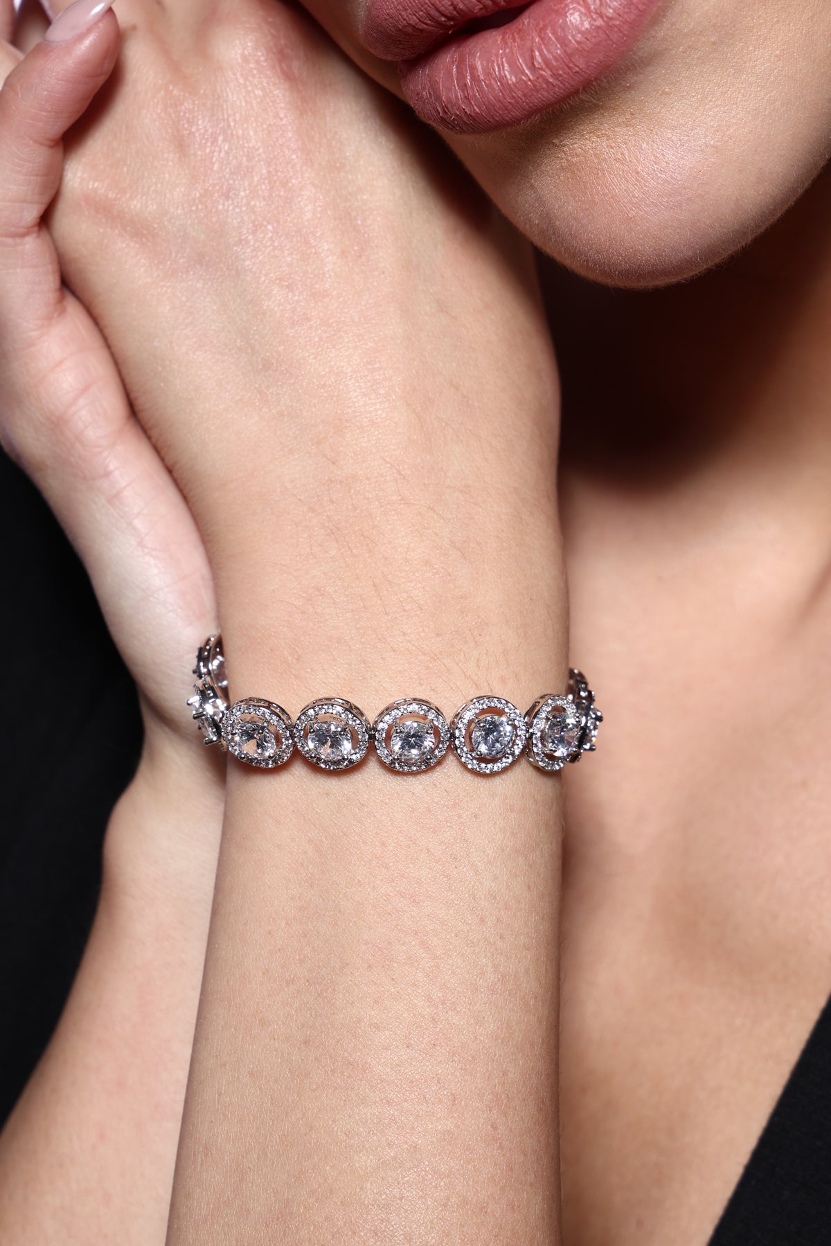 Celeste Halo Crystal Bracelet