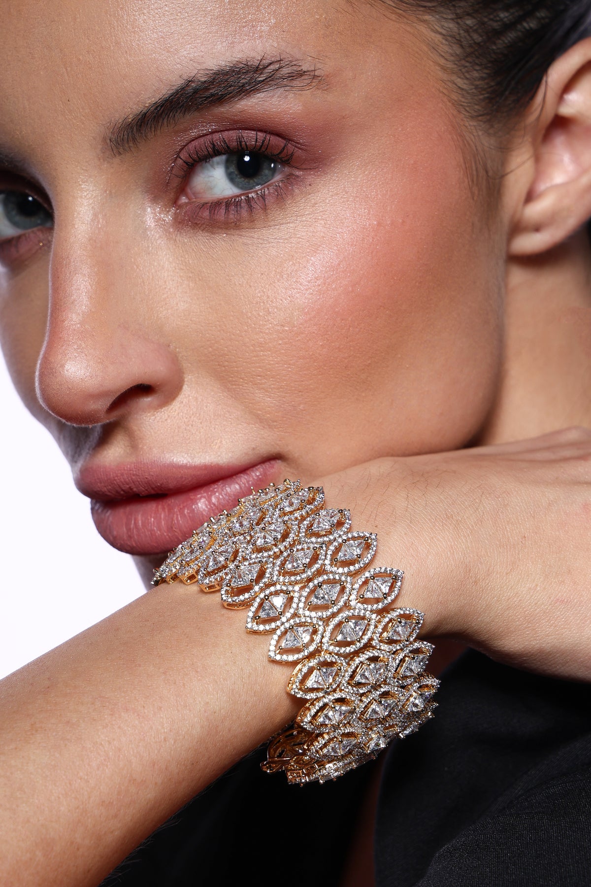 Aurelia Golden Crystal Link Bracelet