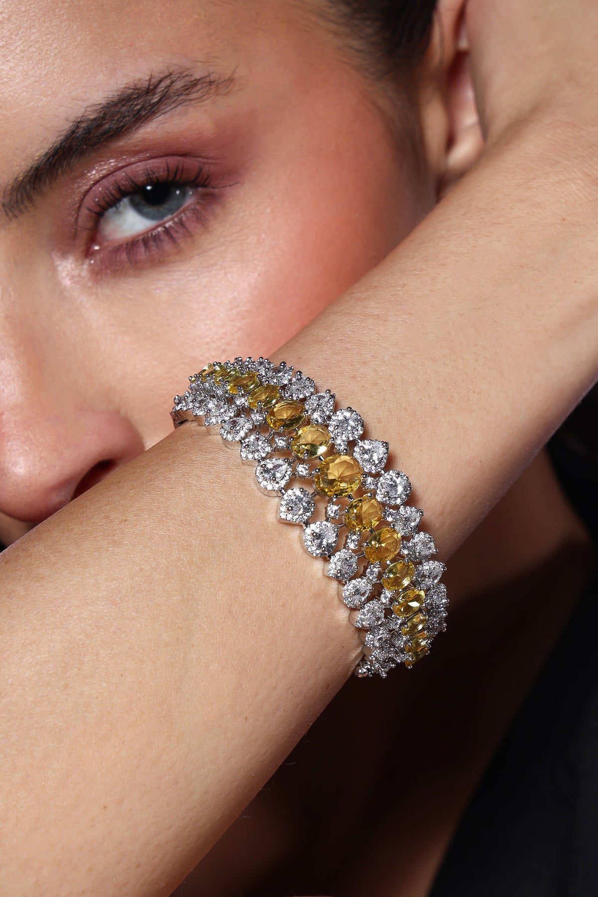 Citrine Royale Crystal Bangle