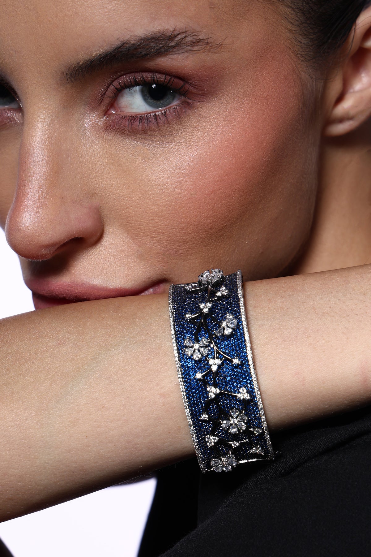 Midnight Bloom Crystal Bracelet