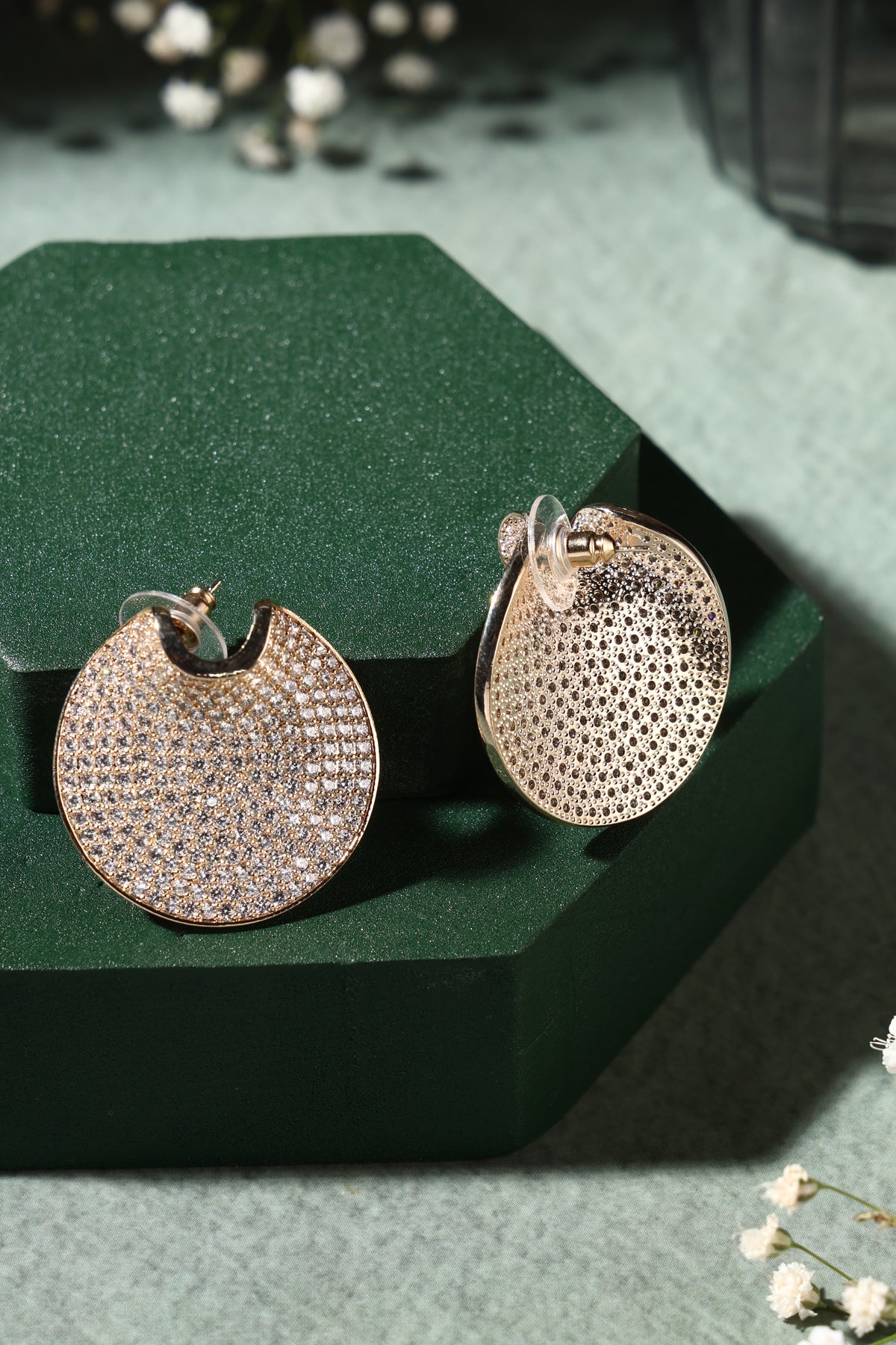 Celeste Curved Statement Earrings