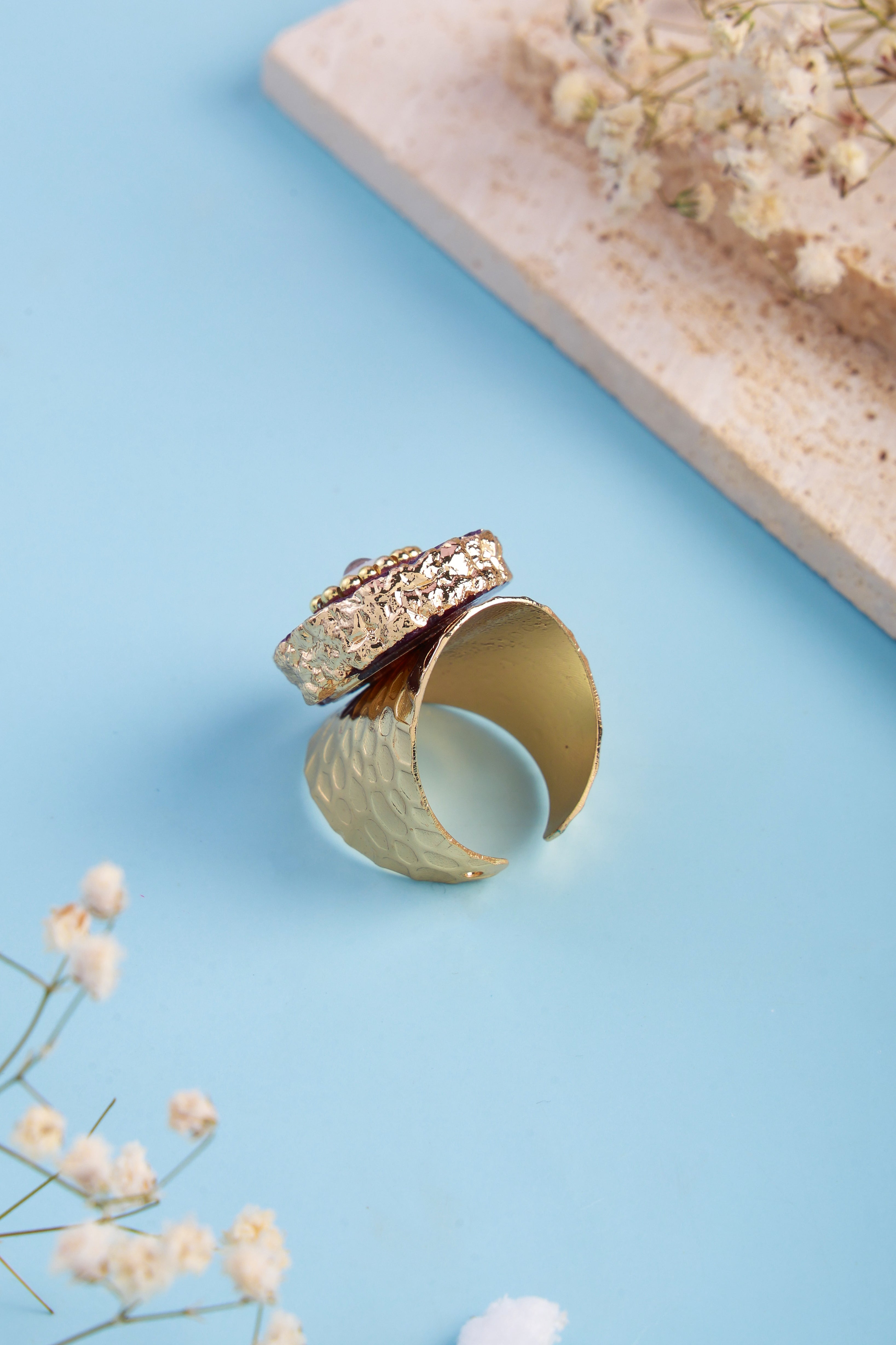 Purple Eyedra Ring