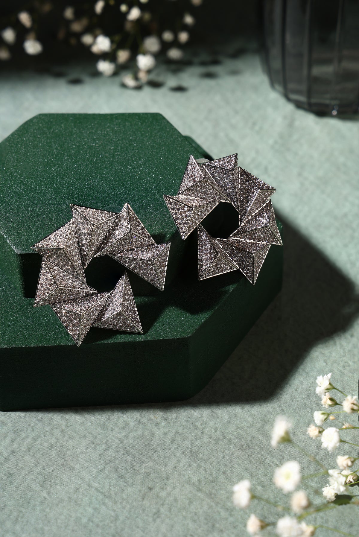 Astrielle Geometric Halo Earrings