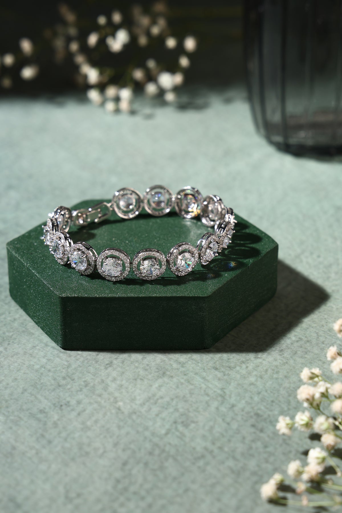 Celeste Halo Crystal Bracelet
