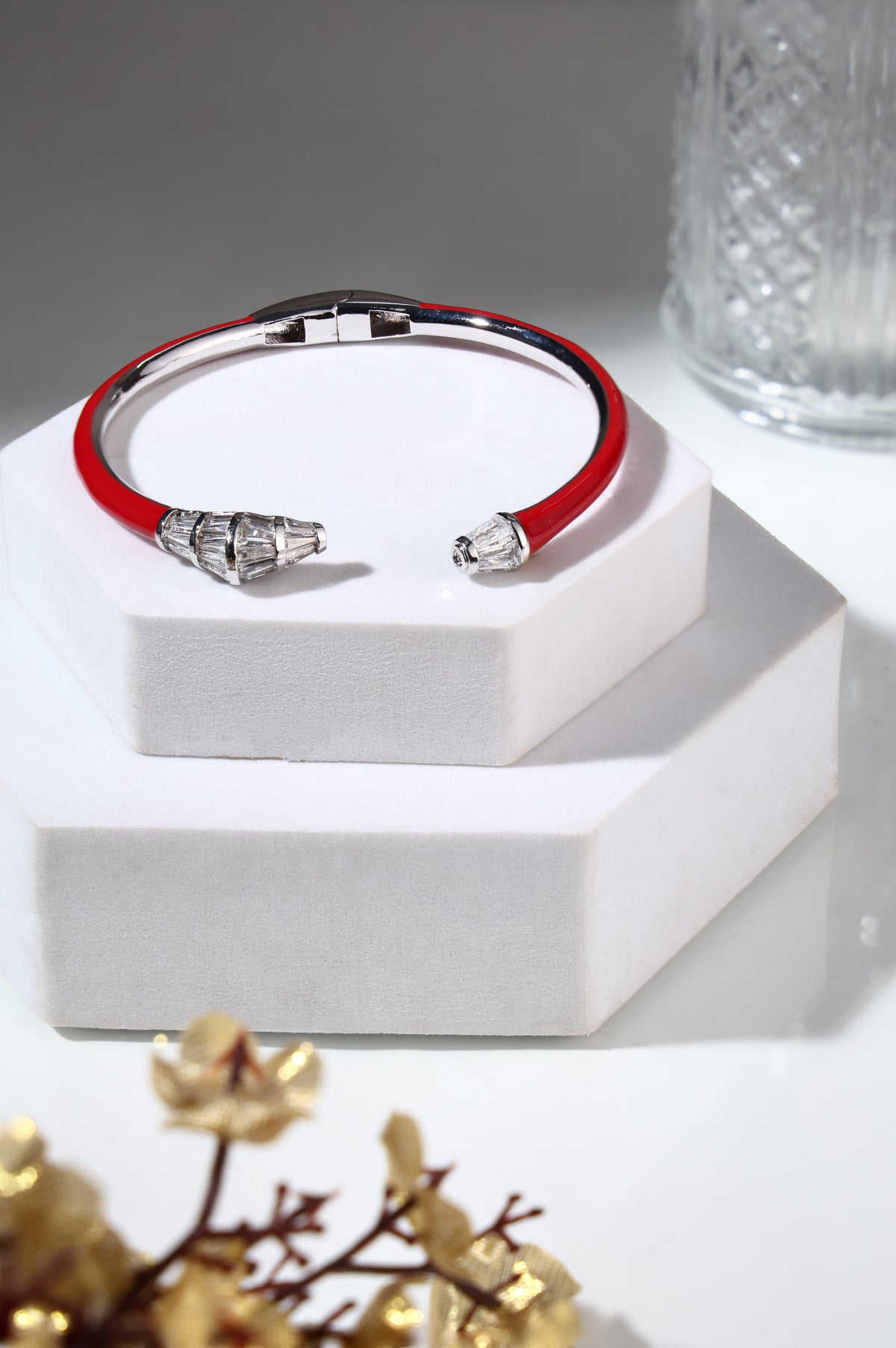 Scarlet Edge Crystal Cuff