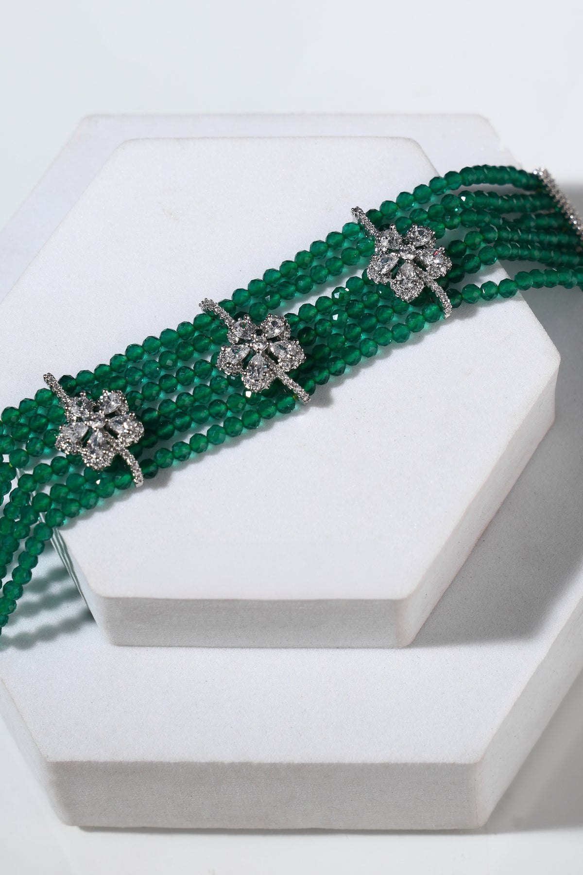 Emerald Elegance Crystal Bracelet