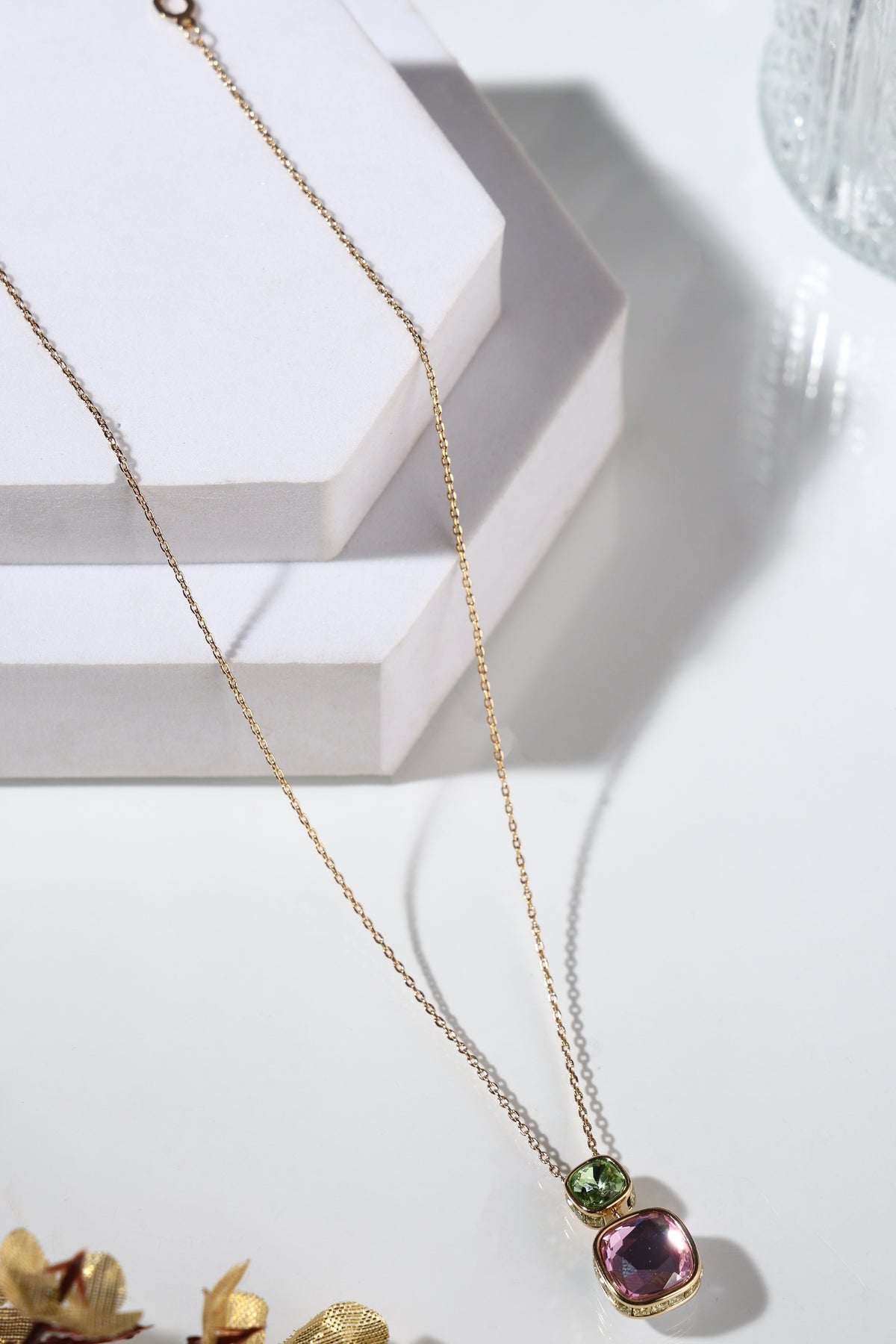 Serena Dual-Tone Gemstone Pendant Necklace
