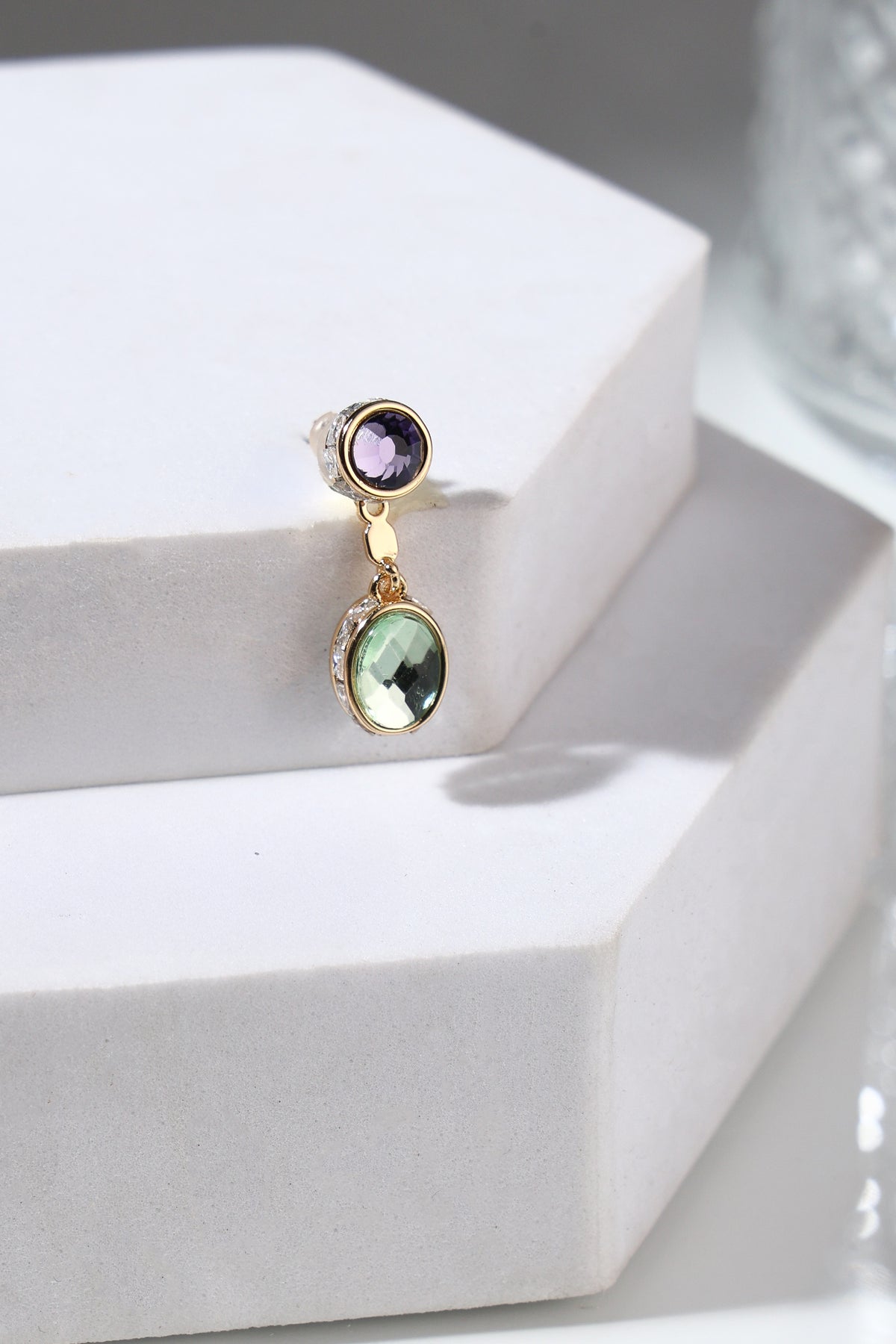 Elara Emerald & Onyx Drop Earrings