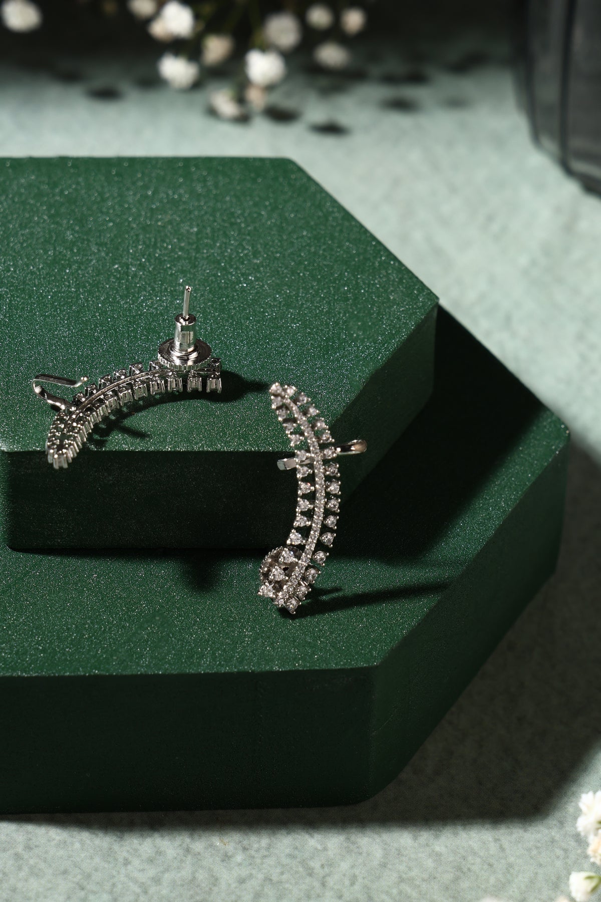 Astrid Curved Crystal Ear Crawlers