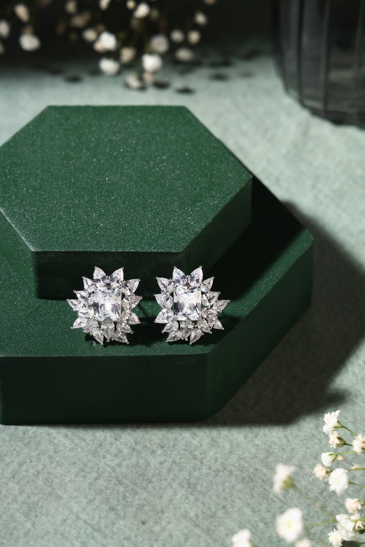 Celestia Crystal Bloom Stud Earrings