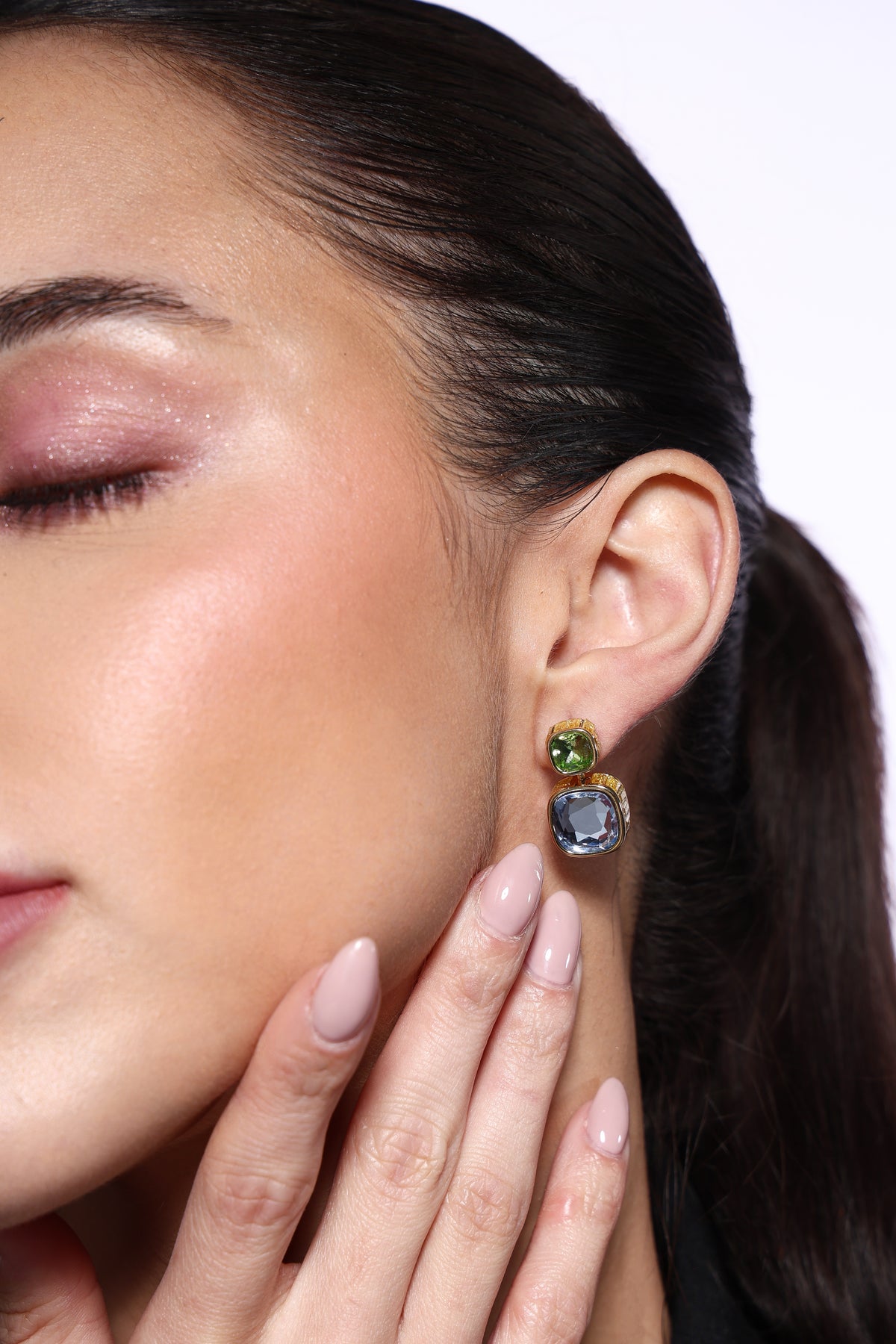 Eddie Crystal Reversible Earrings