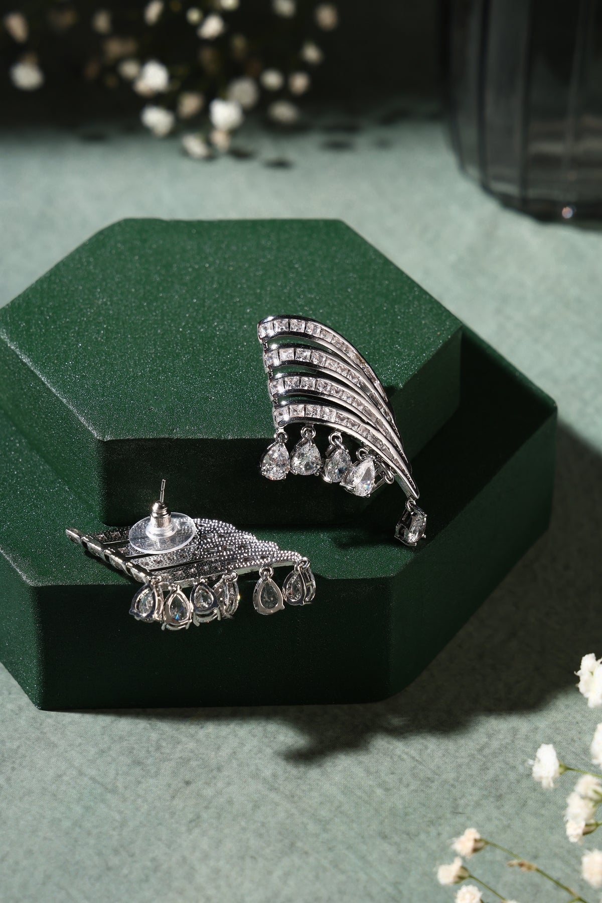 Celestine Crystal Cascade Earrings